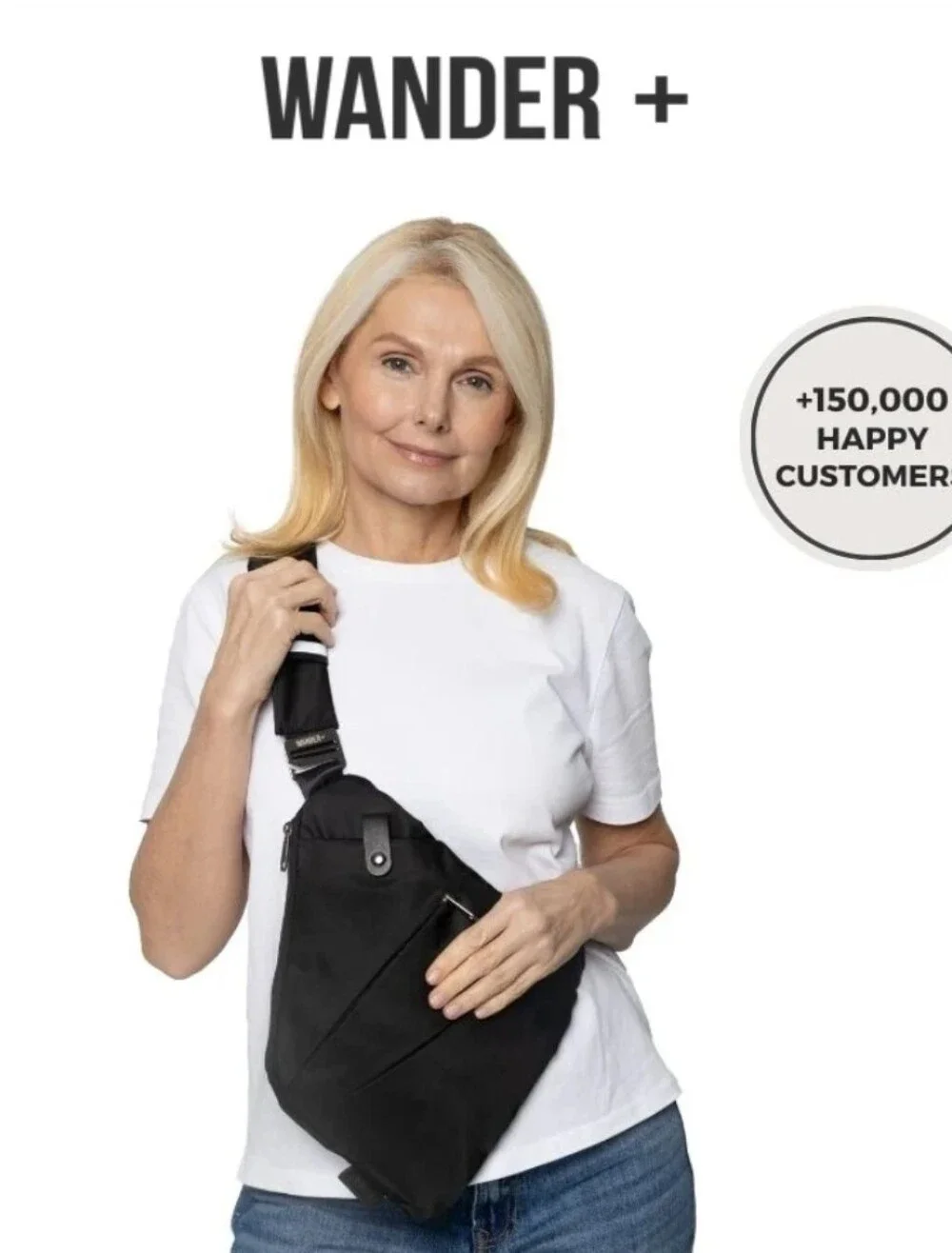 Wander Black Anti-Theft Sling Bag